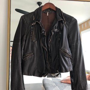 FREE PEOPLE Vegan Leather Jacket (SIZE 2)